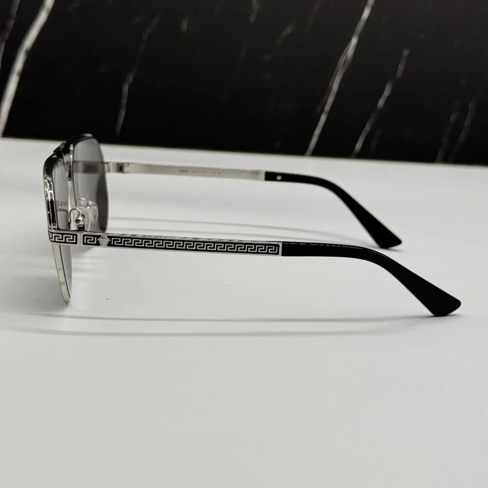 NEW VERSACE VE2294 1000/6G SUNGLASSES MOD 2294 SILVER MEN EYEWEAR VE2294 10006G